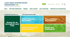 Desktop Screenshot of landtrustaccreditation.org